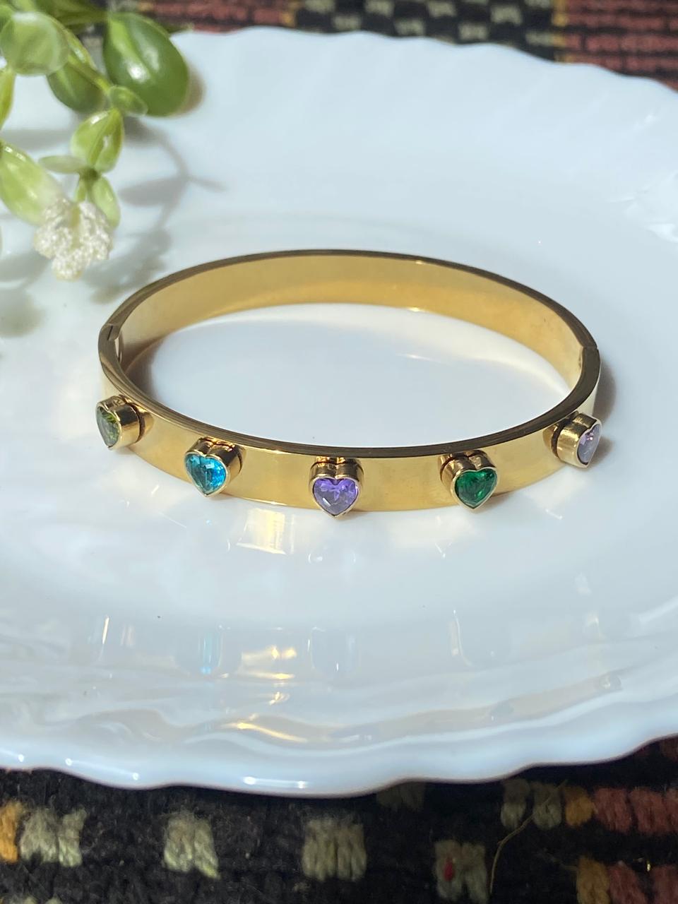 Colourfull Heart-Stone Kada