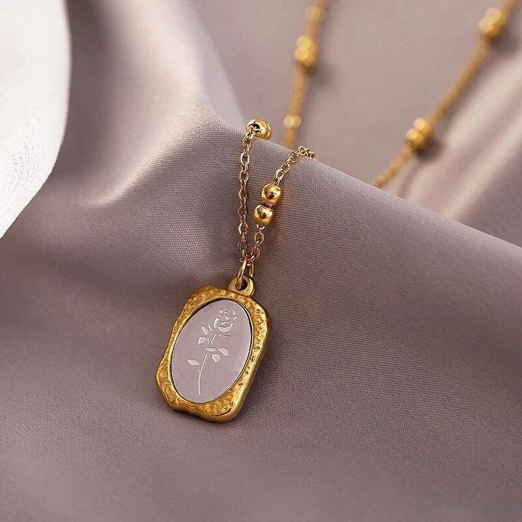 Vintage Rose Emblem Necklace