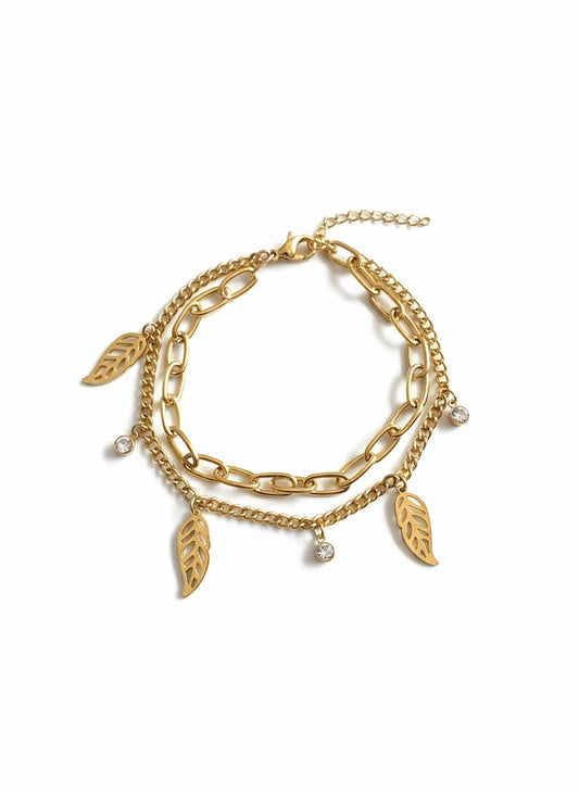 Golden Grove Double Layer Chain Bracelet