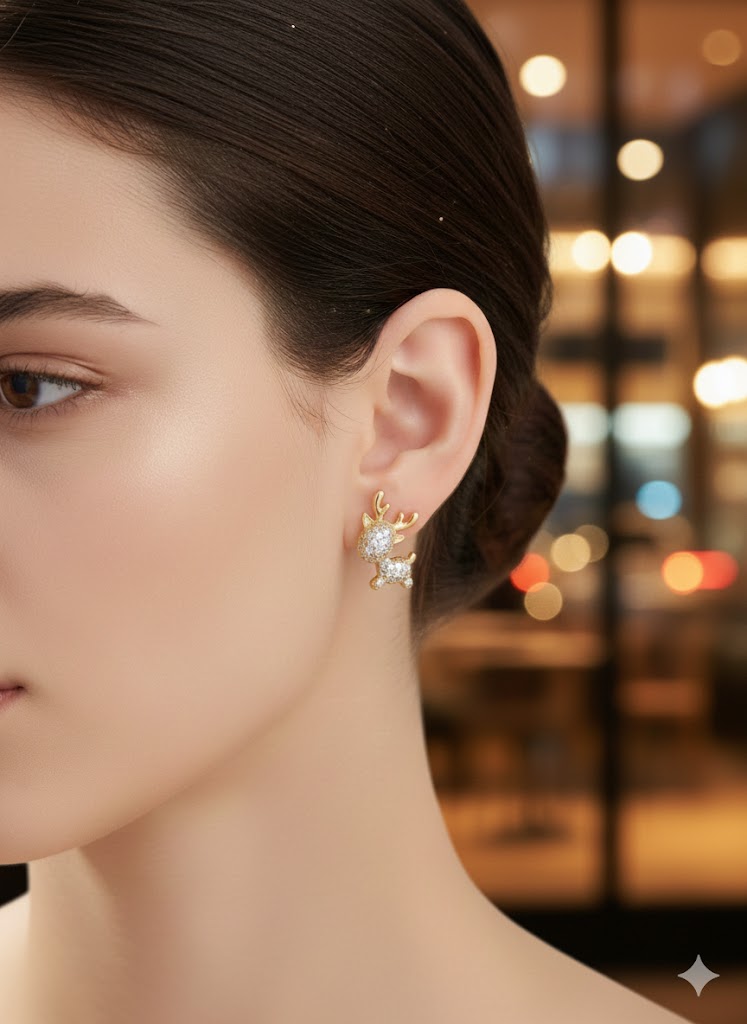 Reindeer Stud Earrings