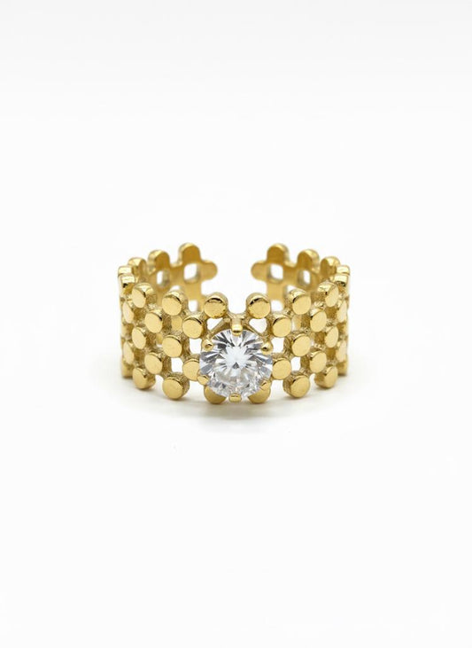 Gold-Tone Mesh Ring