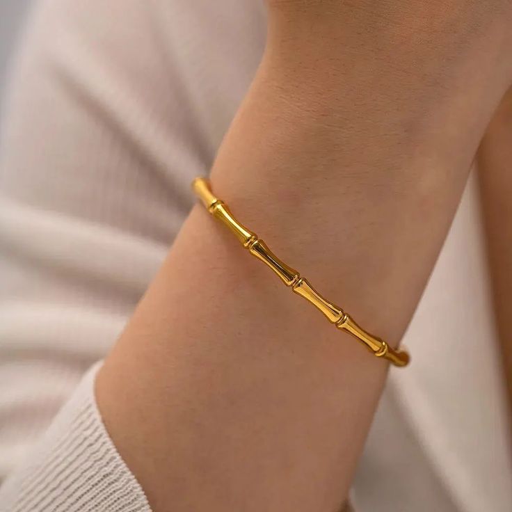 Golden Bamboo Bangle