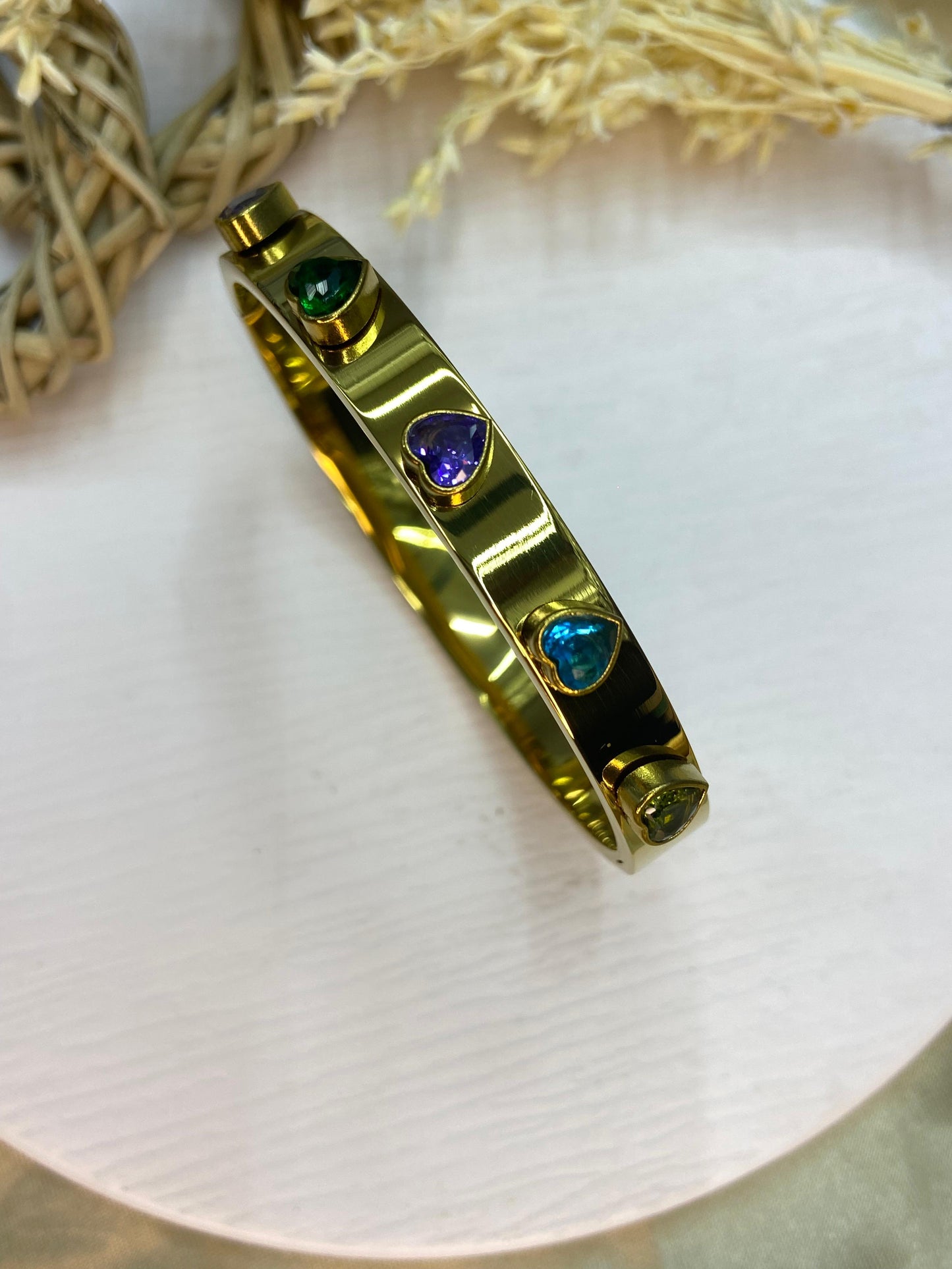 Colourfull Heart-Stone Kada