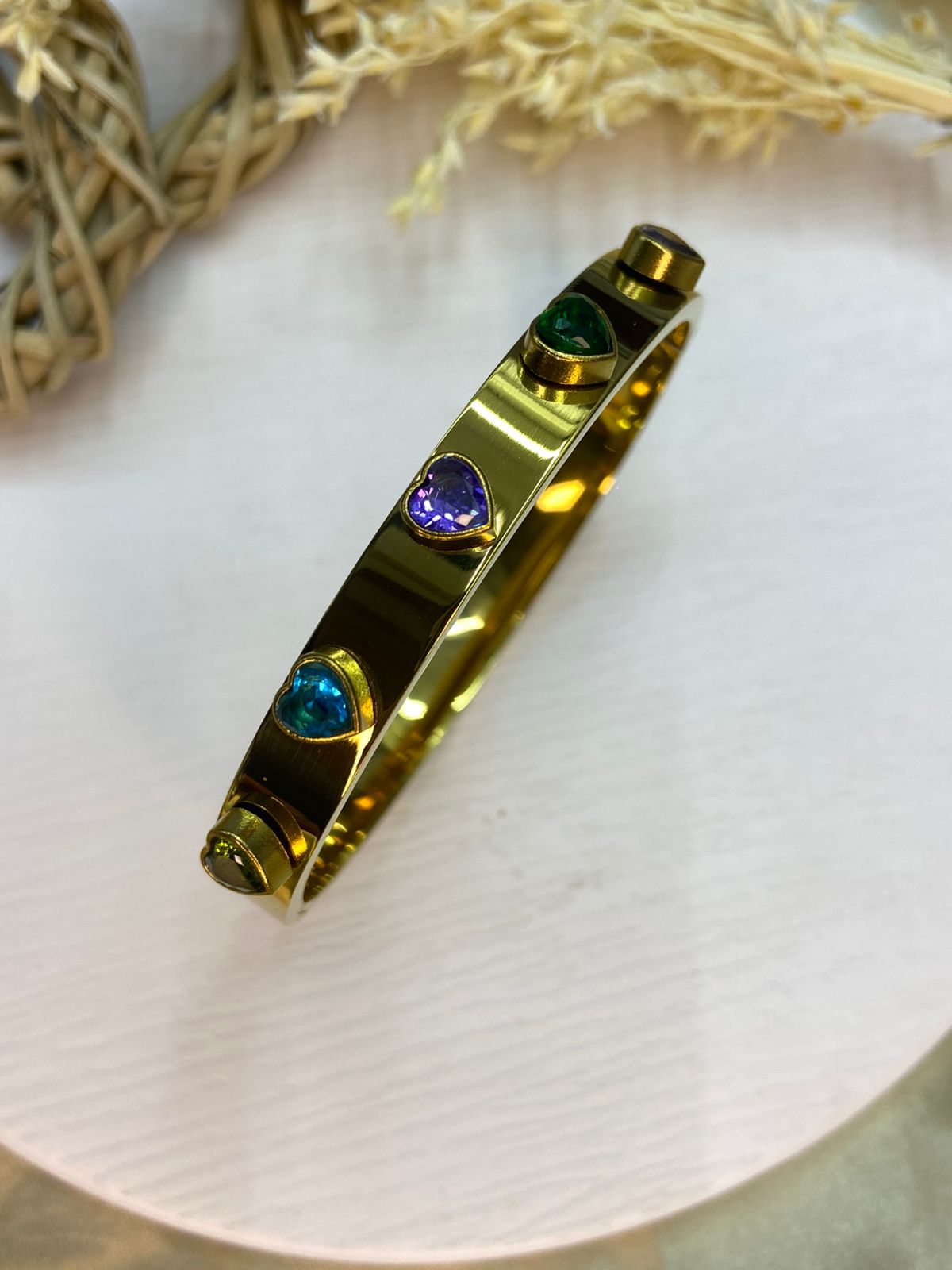 Colourfull Heart-Stone Kada