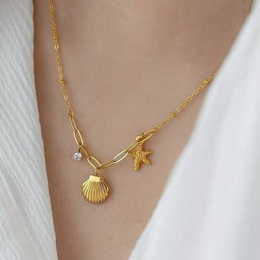 Seashell Star Necklace
