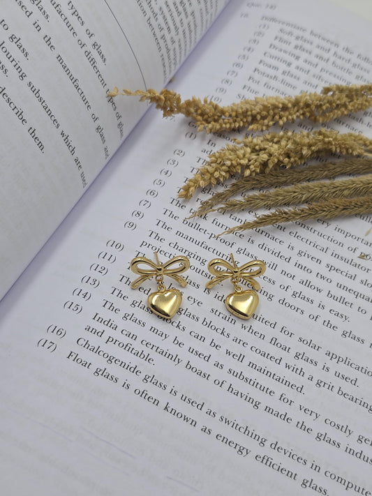 Golden Bow Earrings