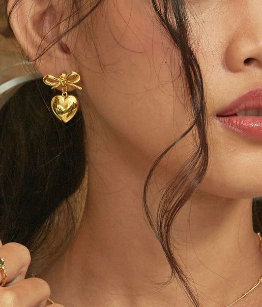 Golden Bow Earrings