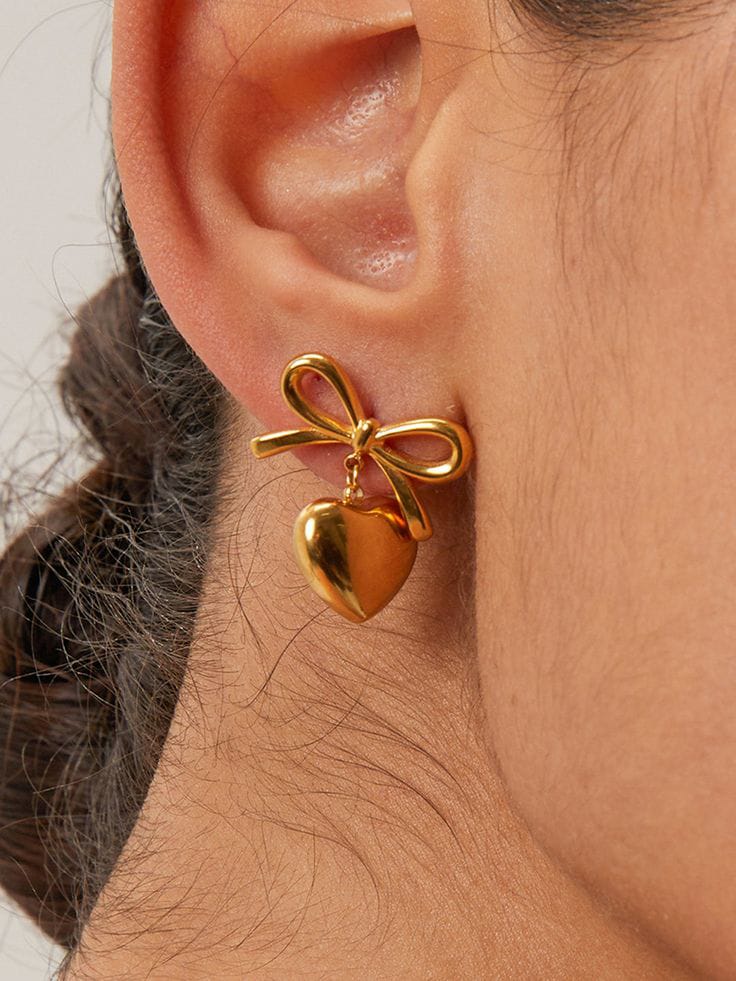Golden Bow Earrings