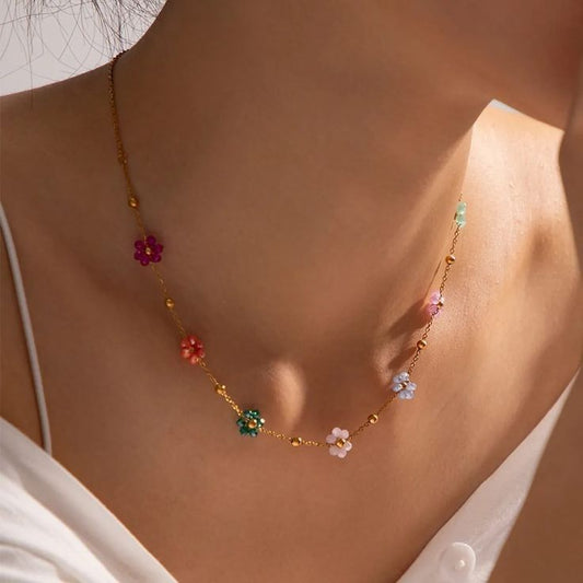 Colorful Flower Necklace