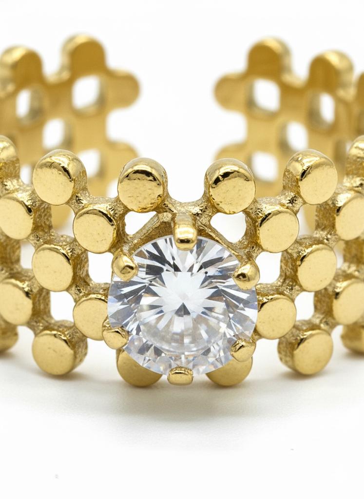 Gold-Tone Mesh Ring