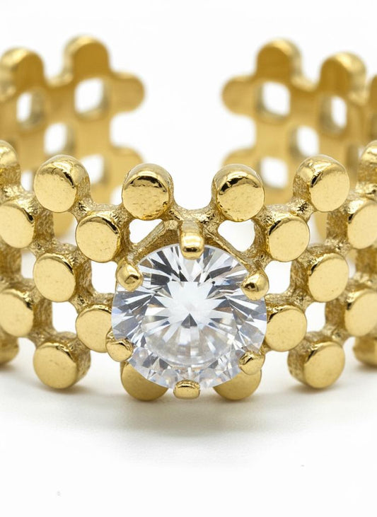 Gold-Tone Mesh Ring