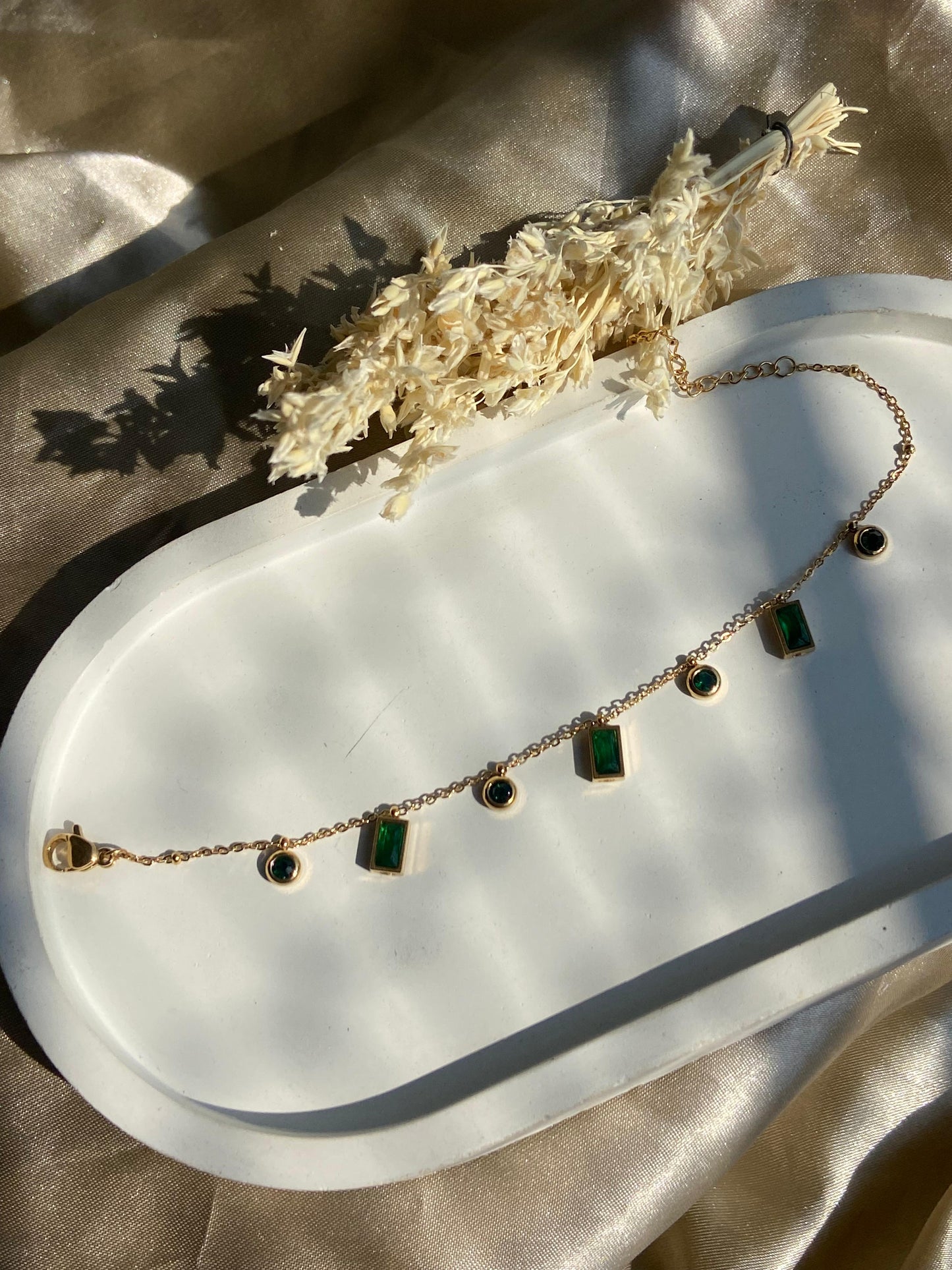 Green Charm Bracelet