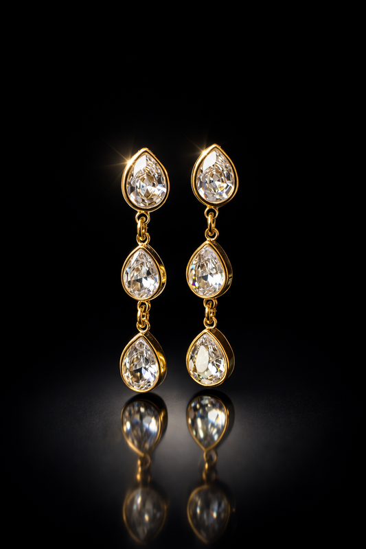 Teardrop Crystal Dangle Earrings