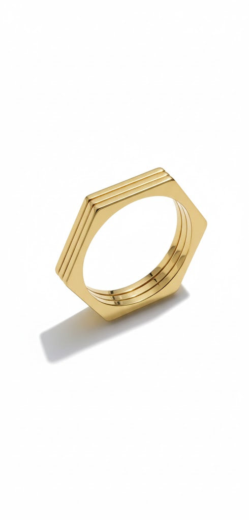 Hexa Halo Finger Ring