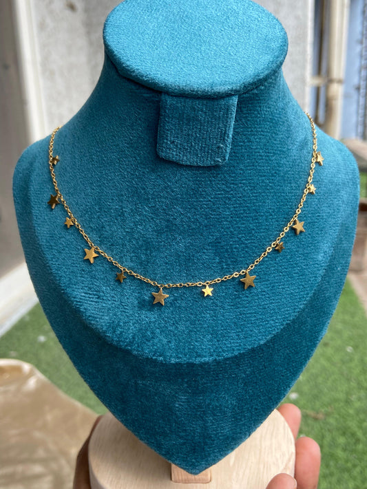Golden Star Charm Necklace