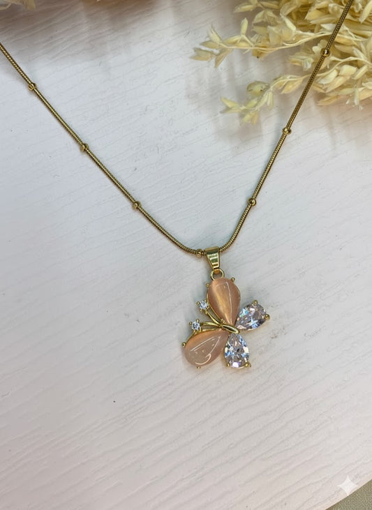 Radiant Butterfly Pendant Necklace