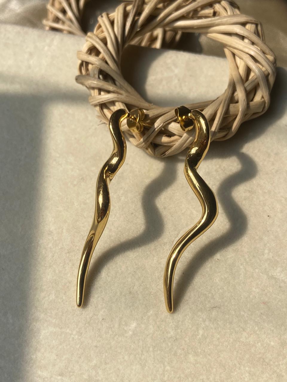 Aurelia Wave Drop Earrings