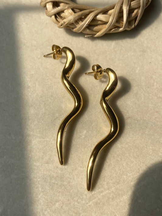 Aurelia Wave Drop Earrings